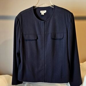 Talbots Navy blue short-waisted jacket size 20